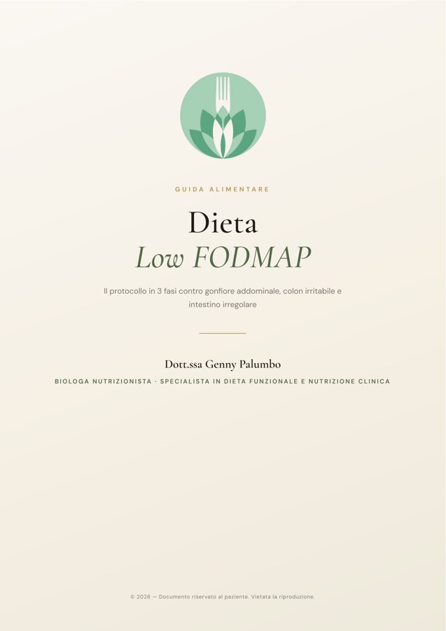 Copertina della Guida Alimentare Dieta LOW FODMAP